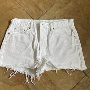 Reformation Jeans Dixie High Rise Jean Short White Denim 28
